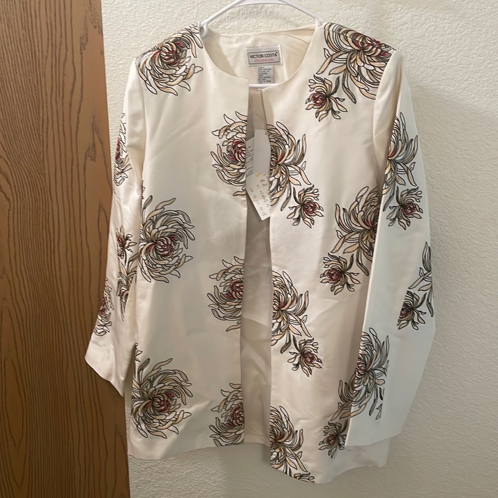 NWT Victor Costa Occasion Women’s Cream Jacket Size Small